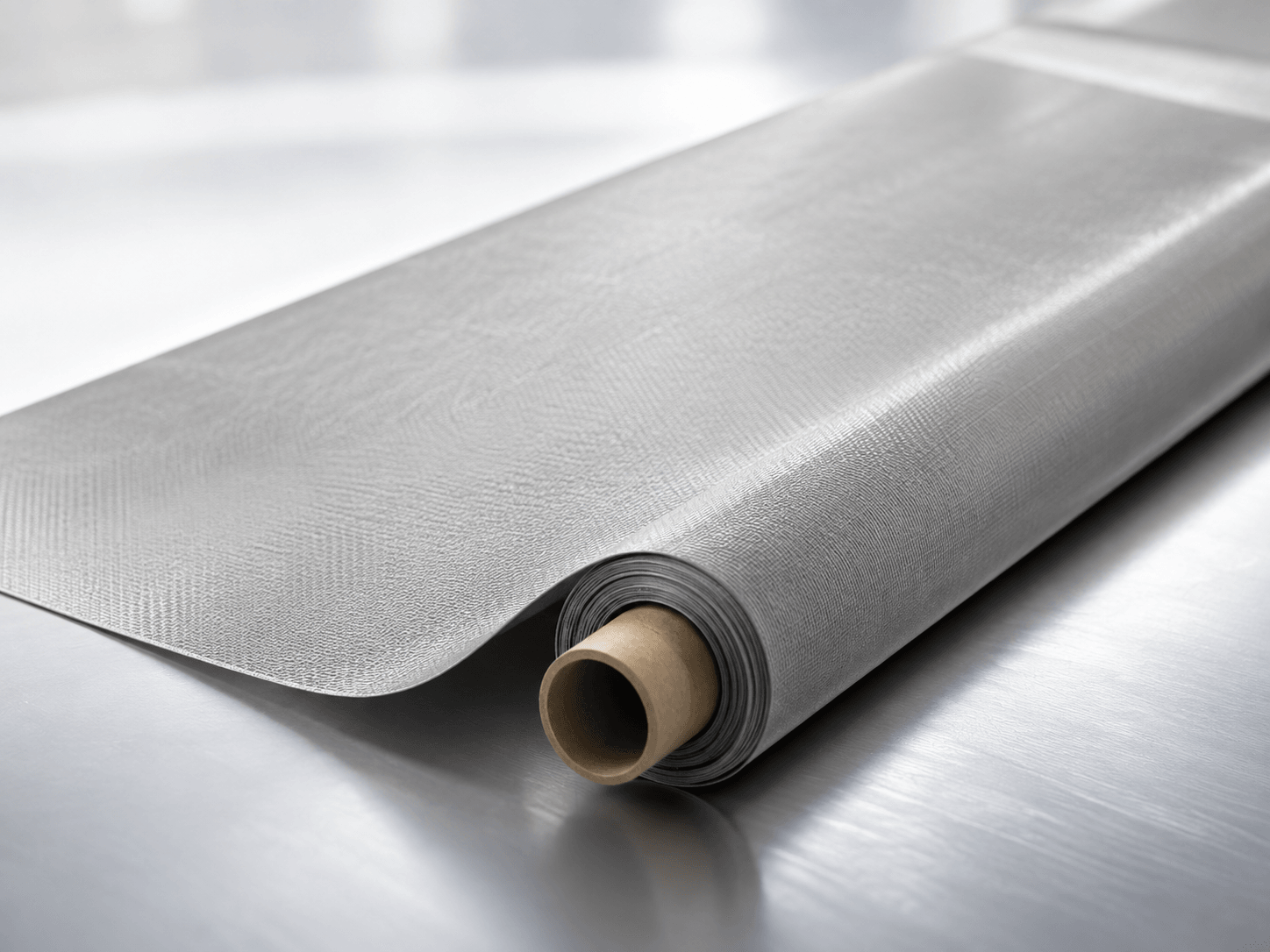 Illustration: Close-up of a precision metal mesh roll