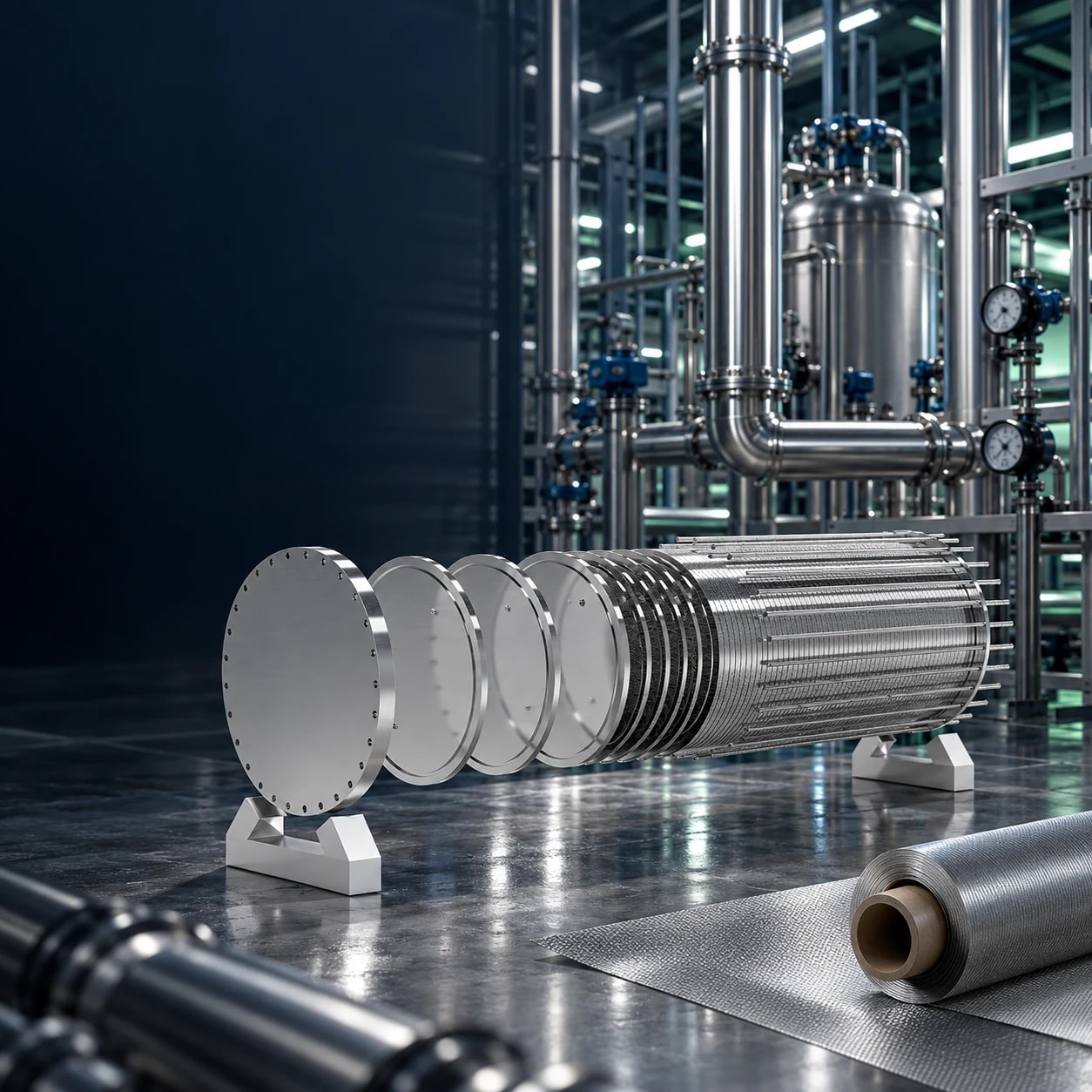 Illustration: Hydrogen plant filter module assembly